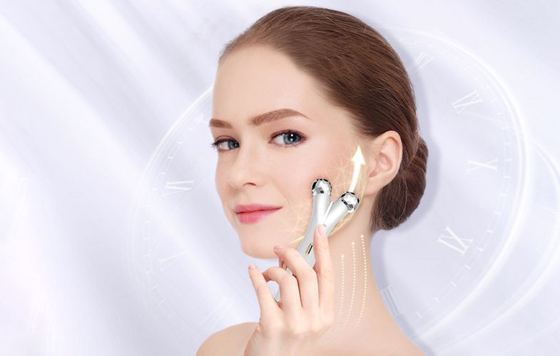 Facial beauty roller with hot and EMS micro current ANLAN 01-AAMY01-02A, ANLAN 01-AAMY01-02A