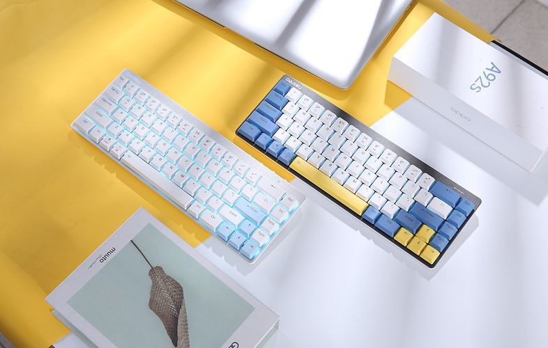 Wireless mechanical keyboard Dareu EK868 Bluetooth (white&blue&yellow)), Dareu TK568B08605R