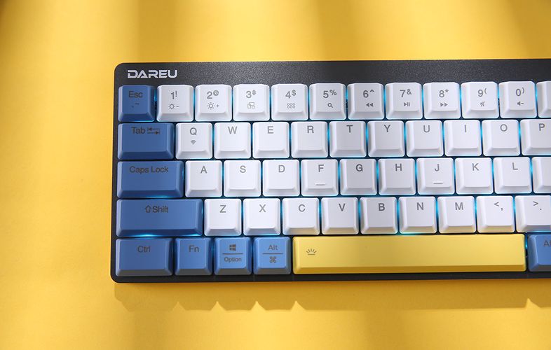 Wireless mechanical keyboard Dareu EK868 Bluetooth (white&blue&yellow)), Dareu TK568B08605R