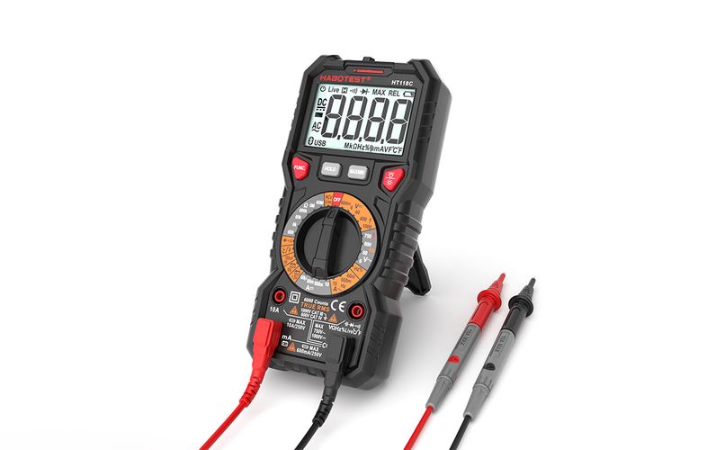 Digital Multimeter with Flashlight Habotest HT118C, True RMS, NCV, battery testing, Habotest HT118C