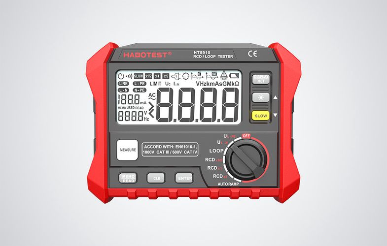 Digital RCD / Loop Resistance Tester Habotest HT5910, Habotest HT5910