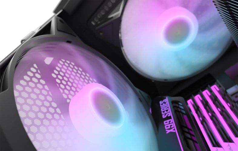 Computer Fan Set Darkflash C6,  RGB, 3in1 120x120 (black), Darkflash C6 3in1 Black