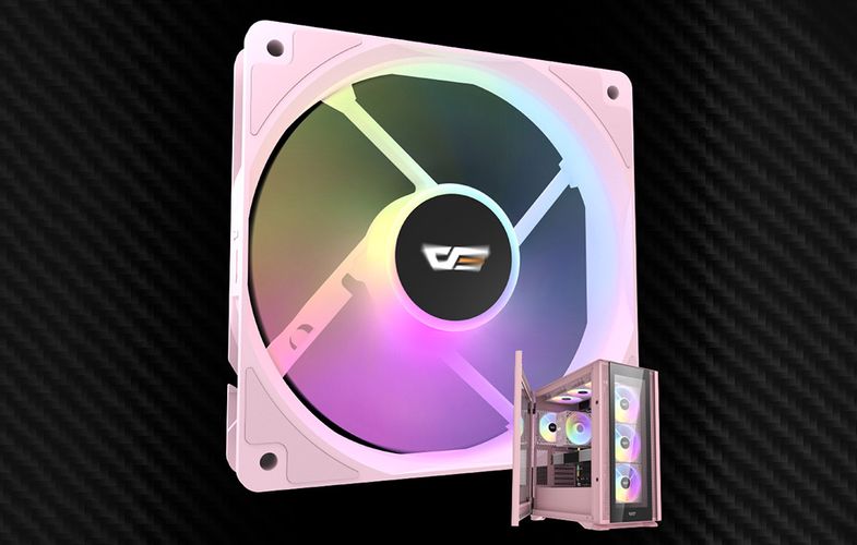 Computer Fan Darkflash CL12 LED (120x120) (pink), Darkflash CL12 Pink Fan