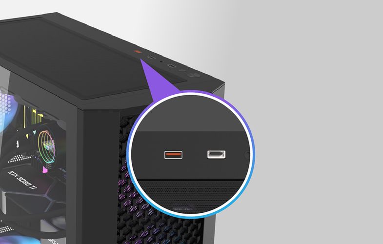 Computer case Darkflash DF2100 + 4 ARGB fans (black), darkFlash DF2100 BLACK