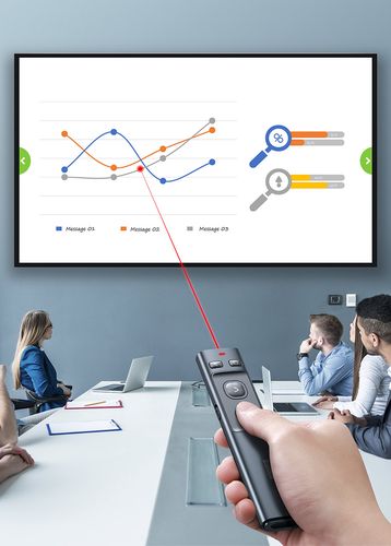 Baseus Orange Dot Multifunctionale remote control for presentation, with a laser pointer - gray, Baseus ACFYB-0G