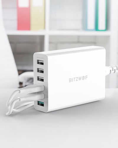 Charger 6x USB  Blitzwolf BW-S15, QC 3.0, 60 W (white), BlitzWolf BW-S15 EU