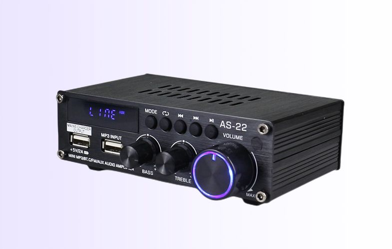 Blitzwolf AS-22 audio amplifier, 45W, Bluetooth 5.0, USB + remote control (black), BlitzWolf AS-22