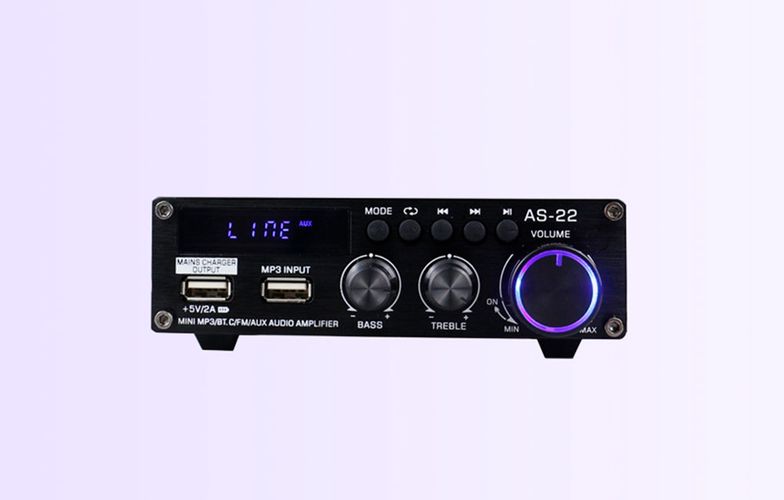 Blitzwolf AS-22 audio amplifier, 45W, Bluetooth 5.0, USB + remote control (black), BlitzWolf AS-22