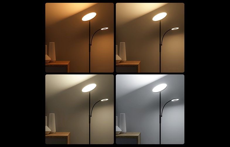 Double Floor Lamp with remote BlitzWill BWL-FL-0001, 36W (black), BlitzWolf BWL-FL-0001