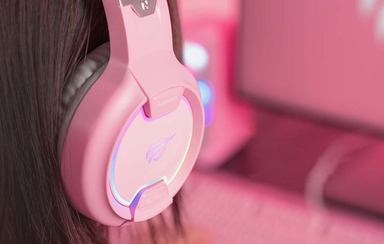 Gaming headphones Havit GAMENOTE H2233d  RGB (pink), Havit H2233d-pink