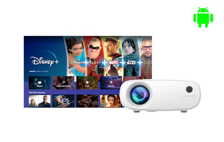 Wireless projector HAVIT PJ207 PRO (white), Havit PJ207 PRO-EU