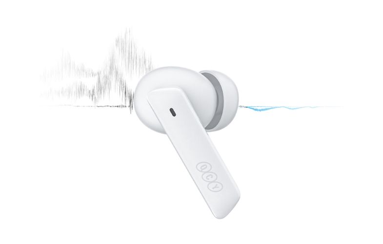 Earphones TWS QCY HT05, ANC (white), QCY HT05-White