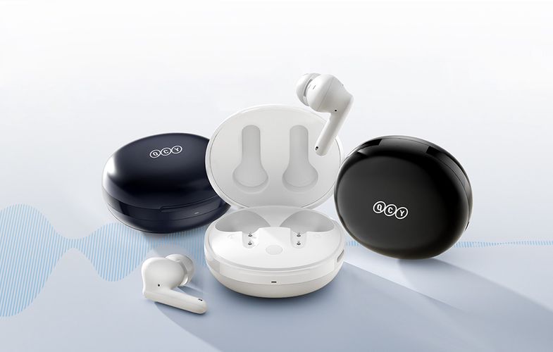 Earphones TWS QCY T13 ANC2, ANC (white), QCY HT09 white