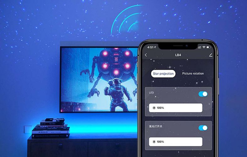Star projector WiFi NiteBird LB4 Tuya, NiteBird LB4