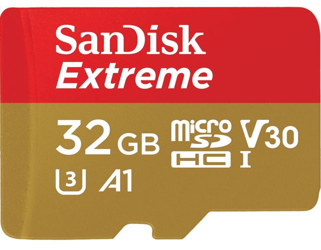 Memory card SanDisk Extreme microSDHC 32GB 100/60 MB/s V30 A1 U3 4K (SDSQXAF-032G-GN6MA), SanDisk SDSQXAF-032G-GN6MA