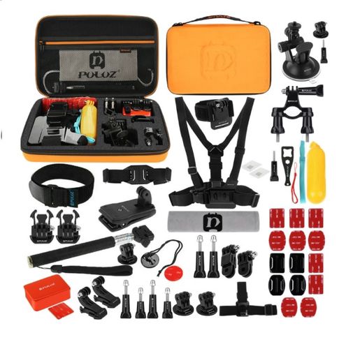 Set of 53 Puluz accessories for sports cameras PKT26, Puluz PKT26