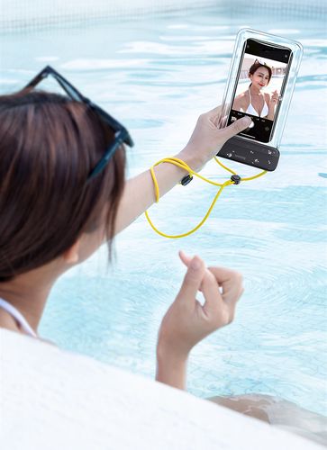 Baseus Let's Go Universal waterproof case for smartphones (black+yellow), Baseus ACFSD-DGY