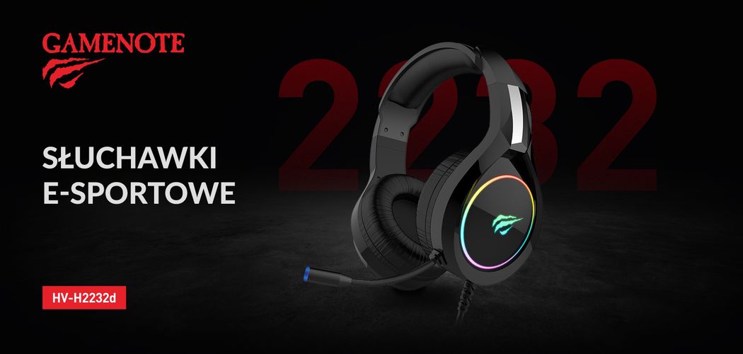 Gaming headphones Havit GAMENOTE H2232D RGB USB+3.5mm, Havit H2232d