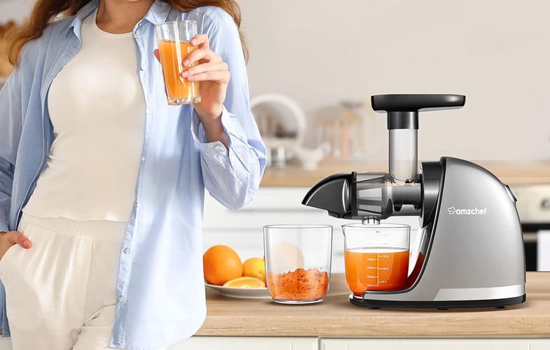 Slow Juicer AMZCHEF 1501-GA (Grey), AMZCHEF 1501-GA