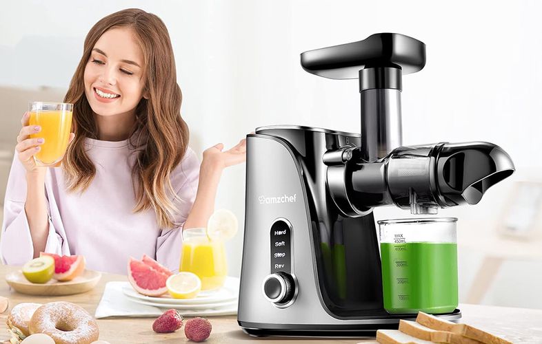 Slow Juicer AMZCHEF 3001-GA (Grey), AMZCHEF 3001-GA