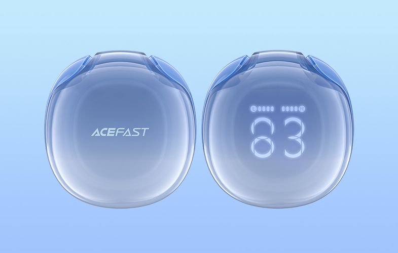 Earphones TWS Acefast T9, Bluetooth 5.3, IPX4 (glacier blue), Acefast T9 glacier blue