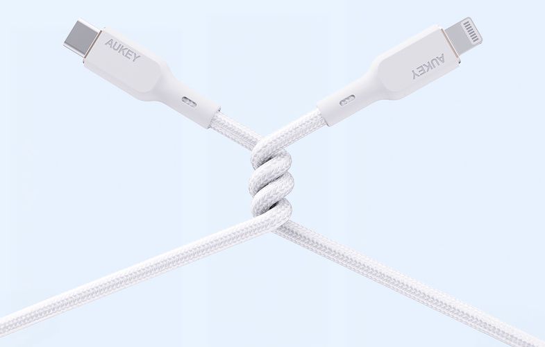 Cable Aukey CB-NCL2 USB-C to Lightning 1.8m (white), Aukey CB-NCL2 White