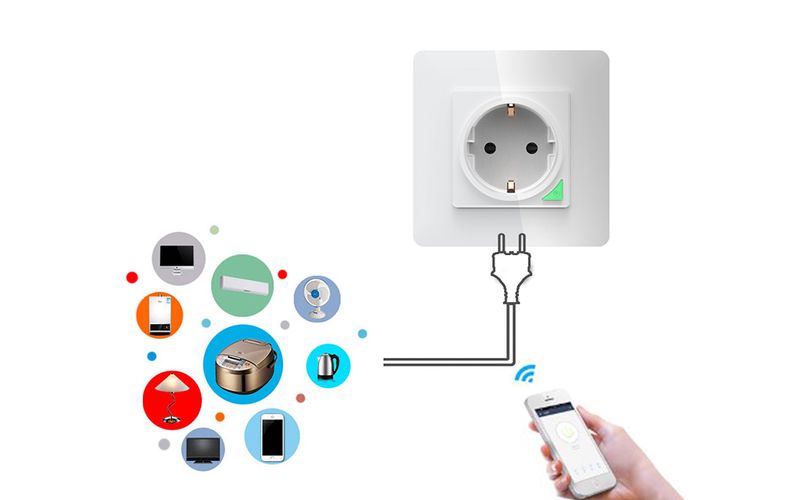 Smart WiFi Wall Socket Avatto N-WOT10-EU-W TUYA (white), Avatto N-WOT10-EU-W