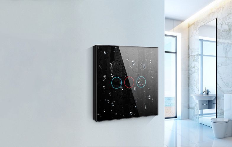 Smart Light Switch WiFi Avatto TS02-EU-B3 3 Way TUYA (black), Avatto TS02-EU-B3