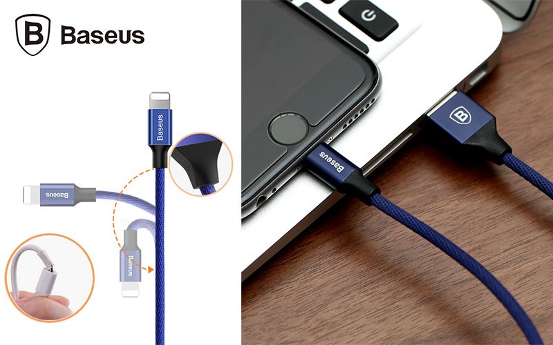 Baseus Yiven Lightning Cable 120cm 2A - Black, Baseus CALYW-01