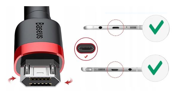 Micro USB Baseus Cafule 1.5A 2m (red), Baseus CAMKLF-C09