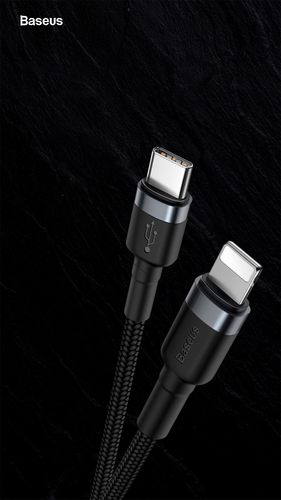 Baseus Cafule Cable Type-C to iP PD 18W 1m Red+Black, Baseus CATLKLF-91