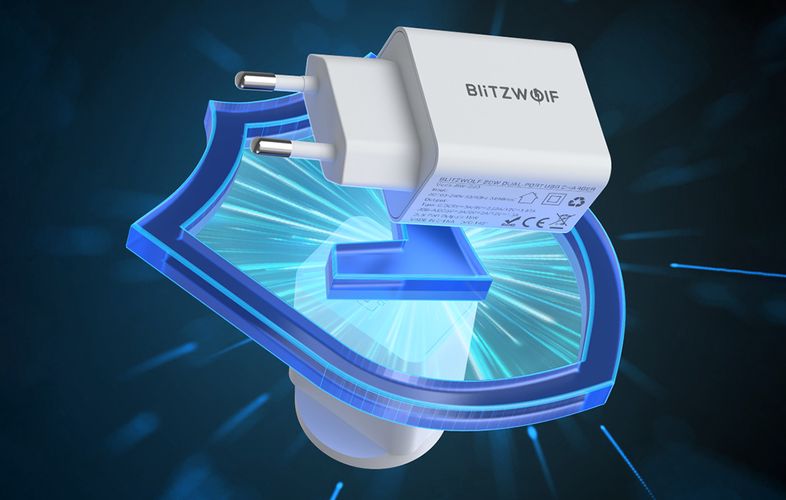 Wall Charger Blitzwolf BW-S20, USB, USB-C, 20W (white), BlitzWolf BW-S20