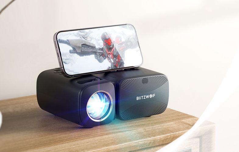 BlitzWolf BW-V3 Mini LED beamer / projector, Wi-Fi + Bluetooth (black), BlitzWolf BW-V3 Mini