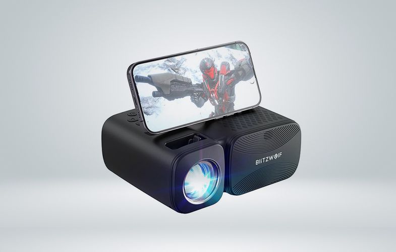 BlitzWolf BW-V3 Mini LED beamer / projector, Wi-Fi + Bluetooth (black), BlitzWolf BW-V3 Mini