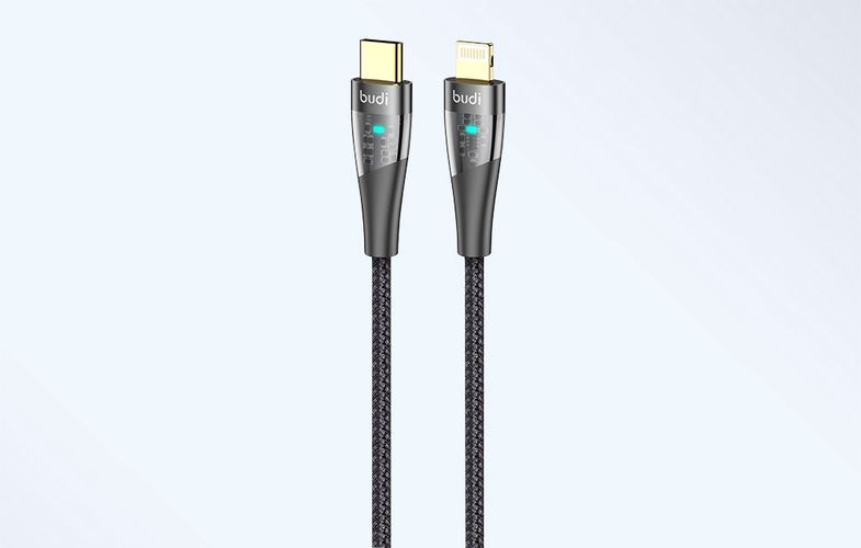 USB-C to lightning cable Budi 20W 1.5m (black), Budi 217TL