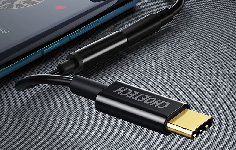 Adapter Choetech AUX003 USB-C to 3.5mm Audio Jack Adapter (black), Choetech AUX003