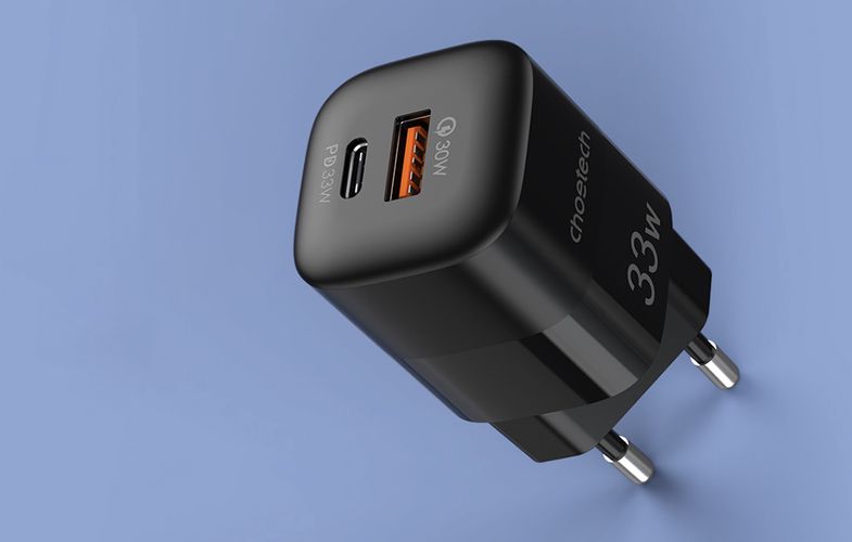 Wall charger Choetech PD5006 30W, A+C dual port (black), Choetech PD5006-EU-BK