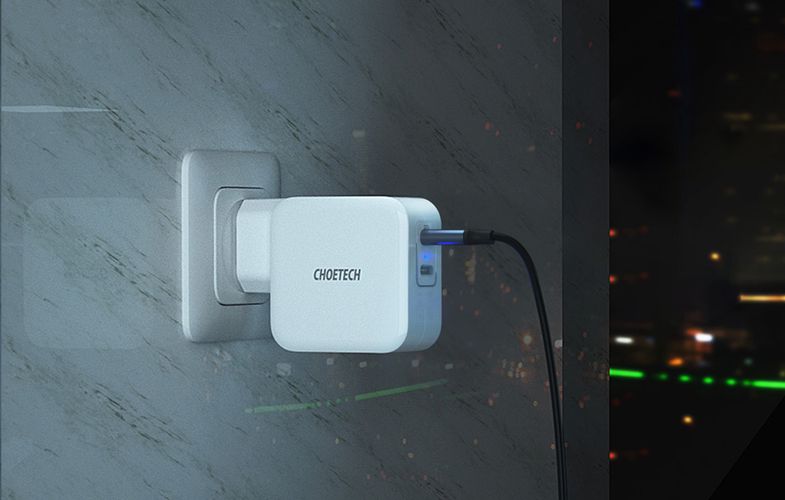 Choetech PD6009 Wall Charger 2x USB-C 20W (white), Choetech 047570