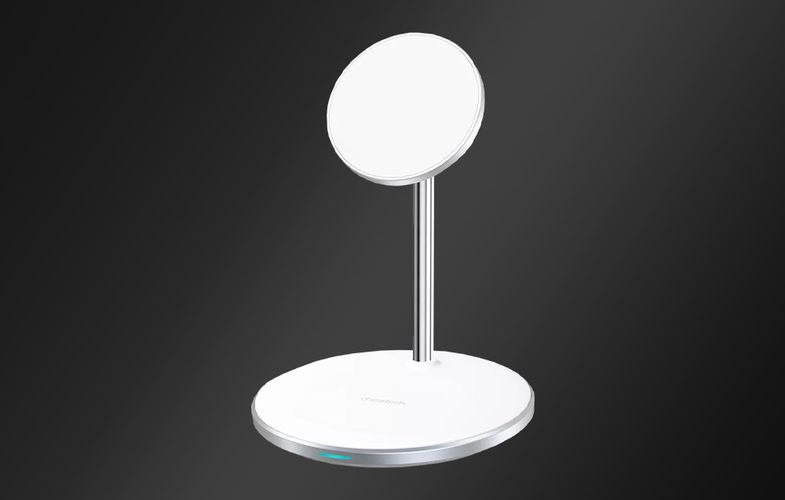 Wireless charger Choetech T581-F with stand (white), Choetech T581-F