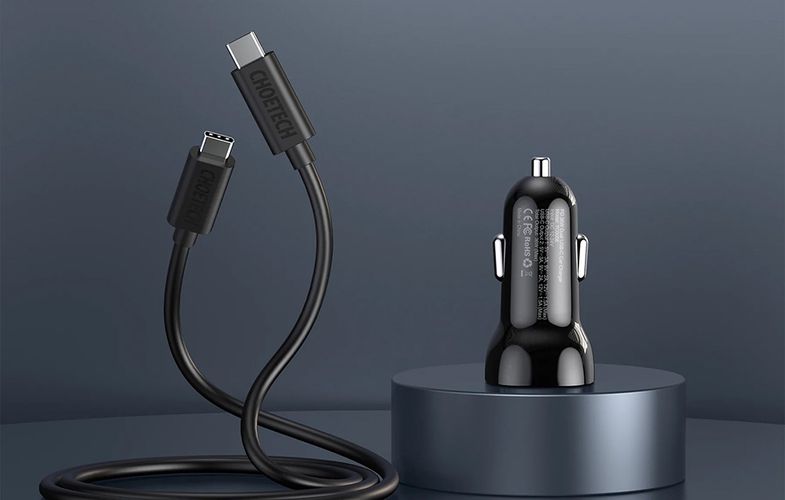 Car charger Choetech TC0008 40W 2x USB-C, Choetech TC0008-V2