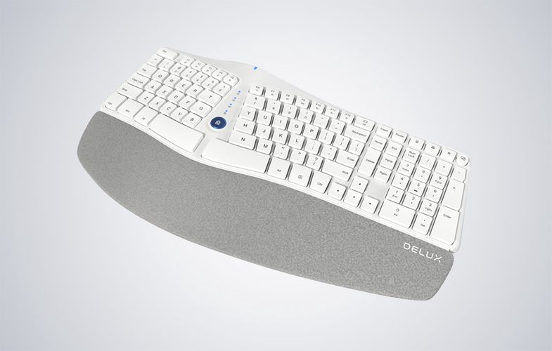 Wireless Ergonomic Keyboard Delux GM901D BT+2.4G (white), Delux GM901D ( white)