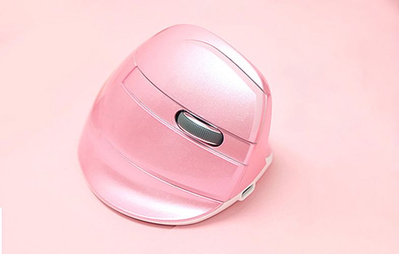 Wireless Vertical Mouse Delux M618Mini DB BT+2.4G 2400DPI (pink), Delux M618 Mini Pink