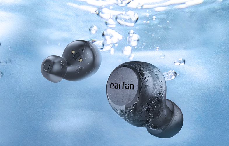 Wireless earphones TWS EarFun Free 1S (black), Earfun TW100S-B