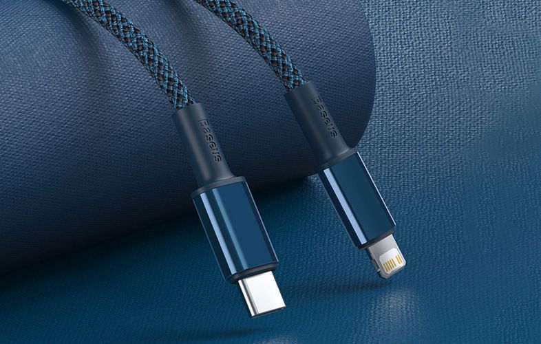 Baseus High Density Braided Cable Type-C to Lightning, PD,  20W,  2m (blue), Baseus CATLGD-A03