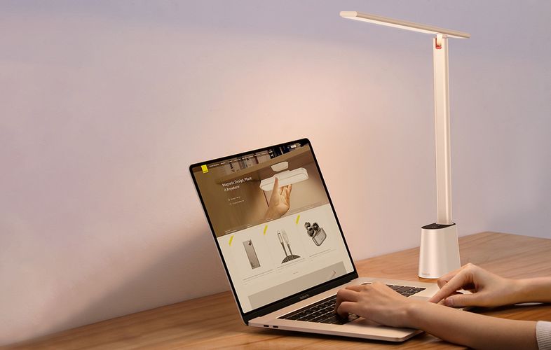 Folding desk lamp Baseus Smart Eye rechargeable (white), Baseus DGZG-02