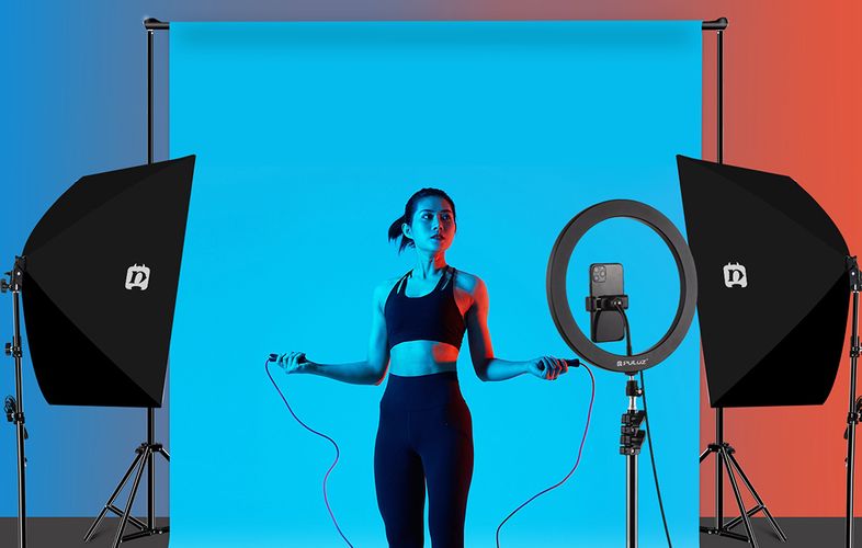 Studio set Puluz softbox 50x70cm, tripod, LED bulb 4 pcs PU5071EU, Puluz PU5071EU
