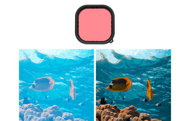 Lens waterproof filter set Telesin for GoPro Hero 9 / Hero 10 / Hero 11 / Hero 12 (GP-FLT-904), Telesin GP-FLT-904