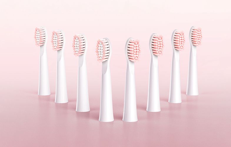 Toothbrush tips FairyWill E11 (white), FairyWill E11 Pink 4 pcs