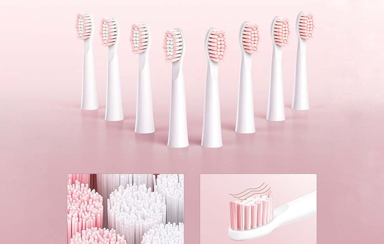 Sonic toothbrush with head set and case FairyWill FW-E11 (pink), FairyWill FW-E11 pink + 8 head