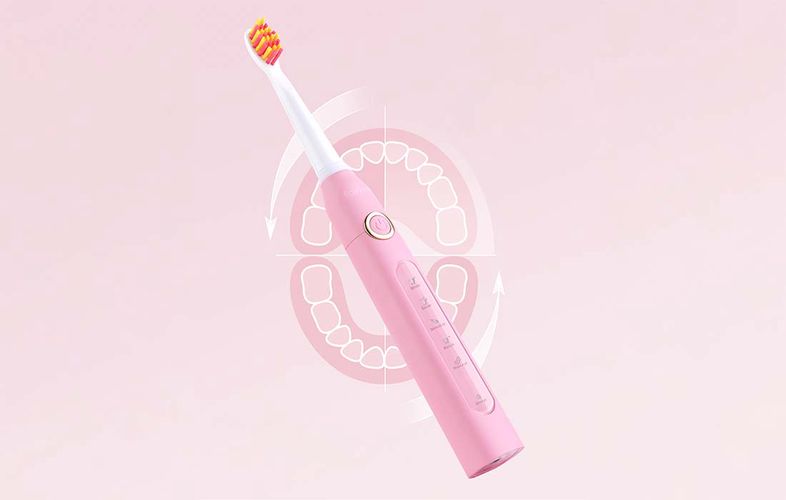 Sonic toothbrush with head set FairyWill FW507 (pink, FairyWill FW-507 pink